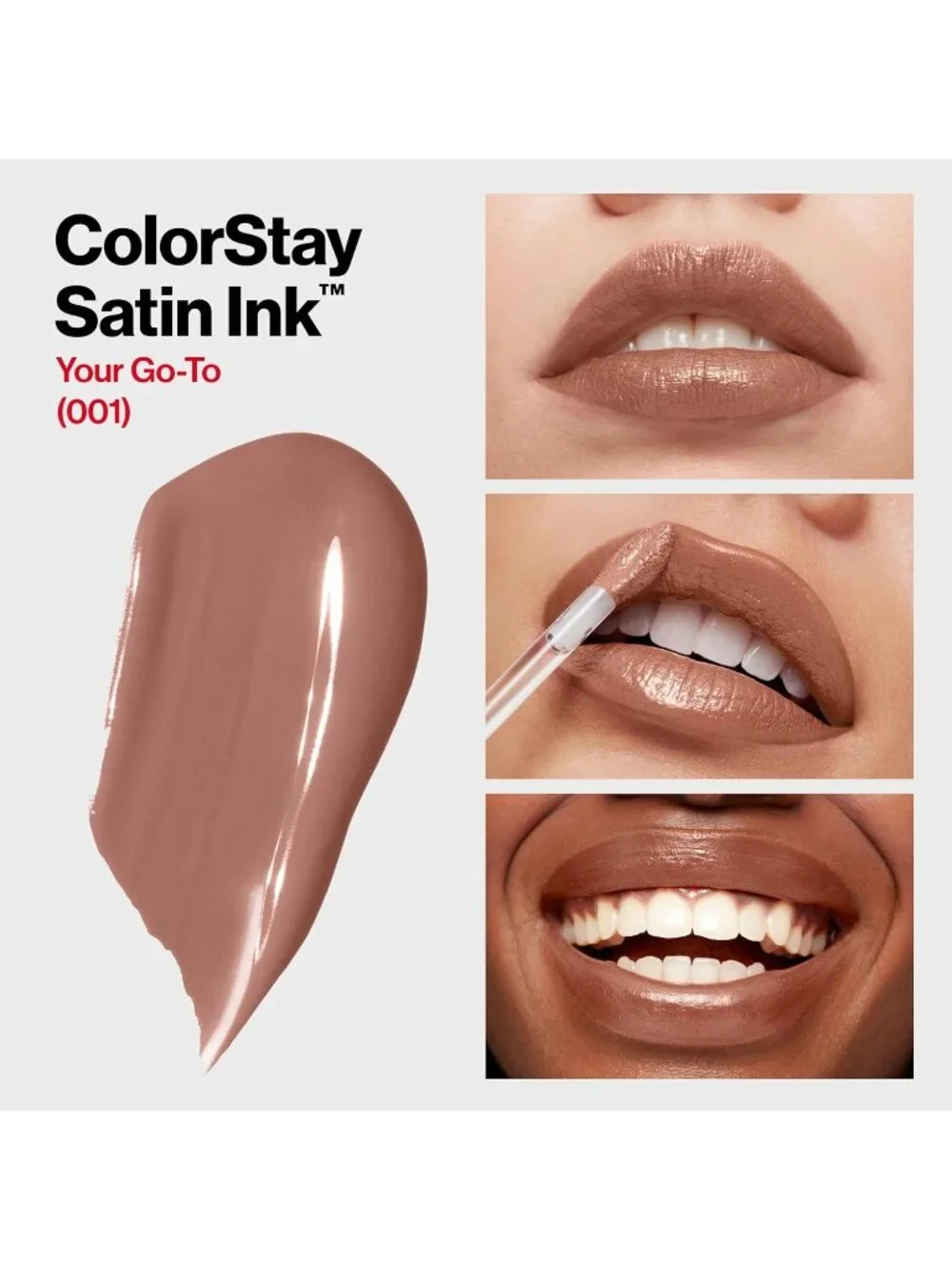 Revlon 001 Your Go-To Colorstay Satin Ink Longwear Hydrating Liquid Lipstick
